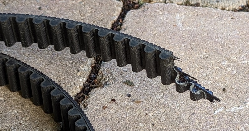 Image of snapped drive belt